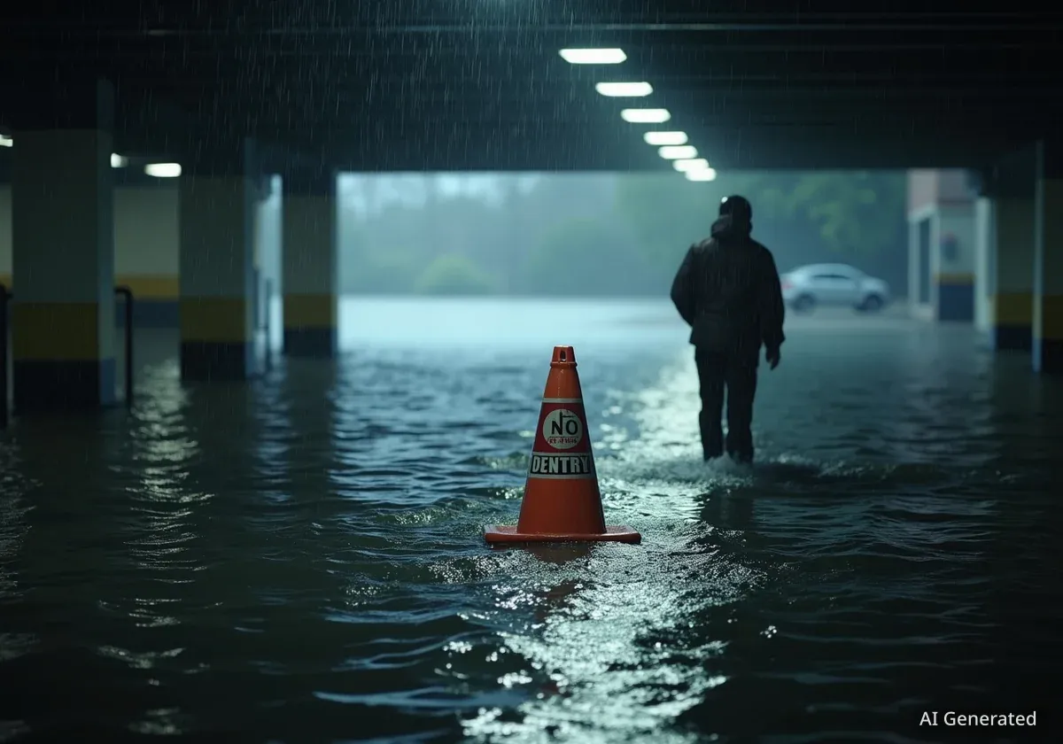 Alboraya cierra un parking por la alerta roja de lluvias