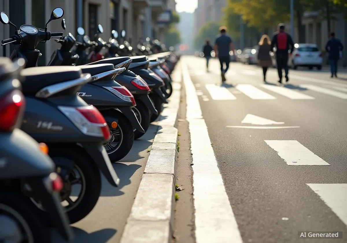 Valencia Amplía Aparcamientos para Motos en Pasos de Cebra