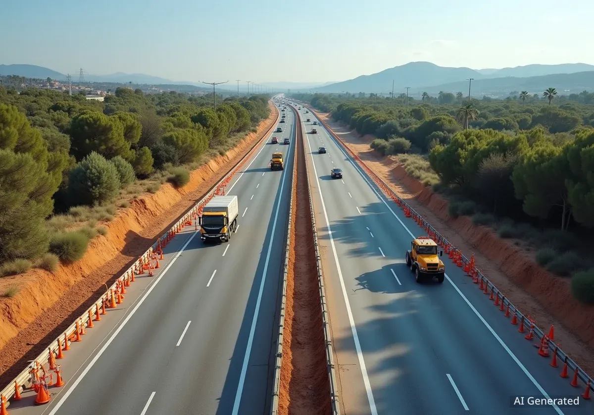Anuncian cortes en la A7 al sur de Valencia durante cinco fines de semana