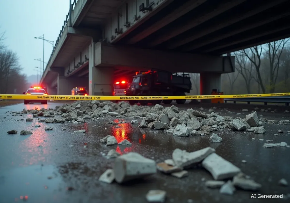 Un camión choca con el puente de Bairén y corta la N-332 en Gandia