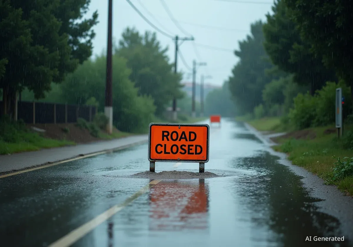 Lluvias intensas obligan a cerrar cinco carreteras en Valencia y Castellón