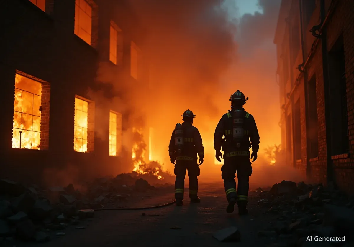 Un incendio en una fábrica abandonada de Silla moviliza a los bomberos