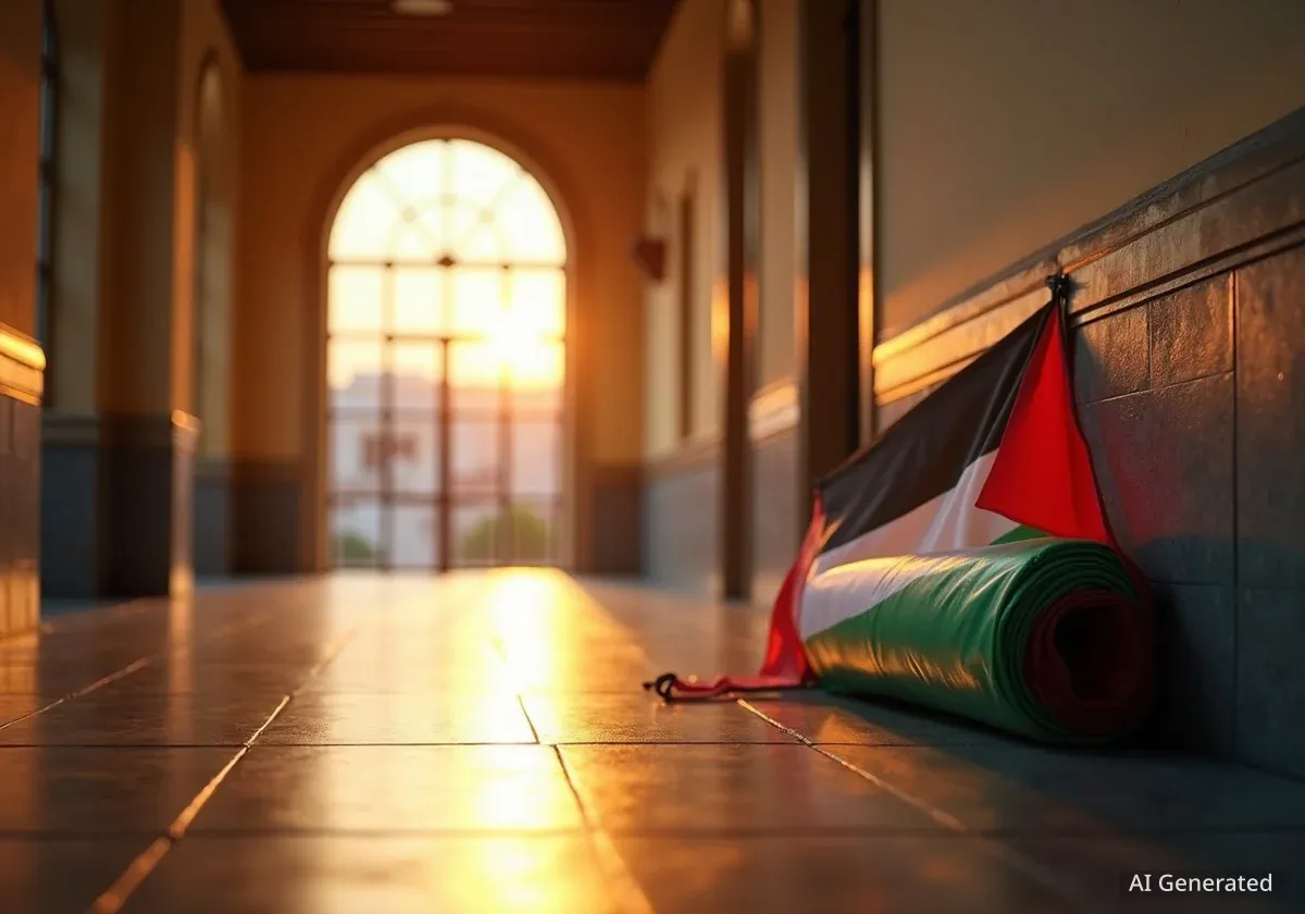 Finaliza el encierro propalestino en la Universitat de València