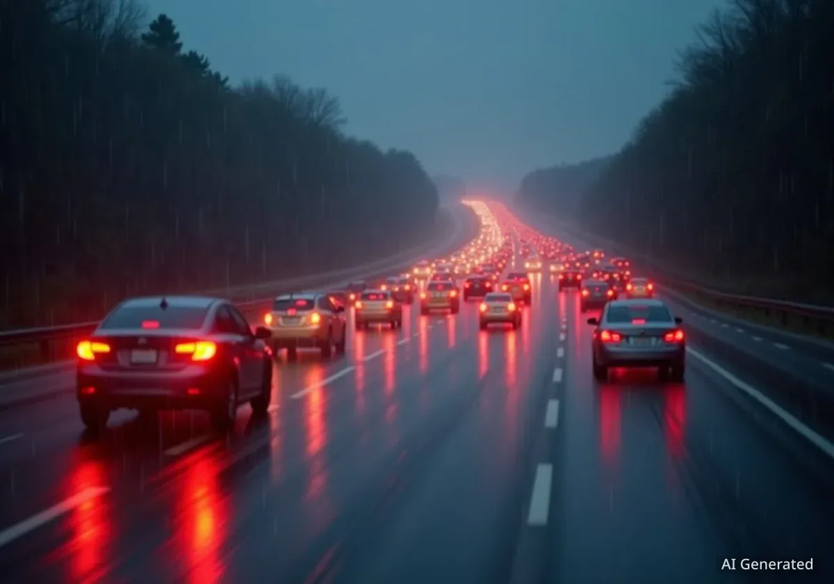 Atropello mortal y fuertes lluvias colapsan las carreteras de Valencia
