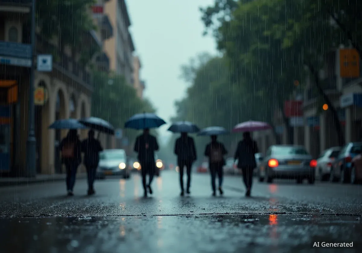 Permiso retribuido por lluvias torrenciales en Valencia