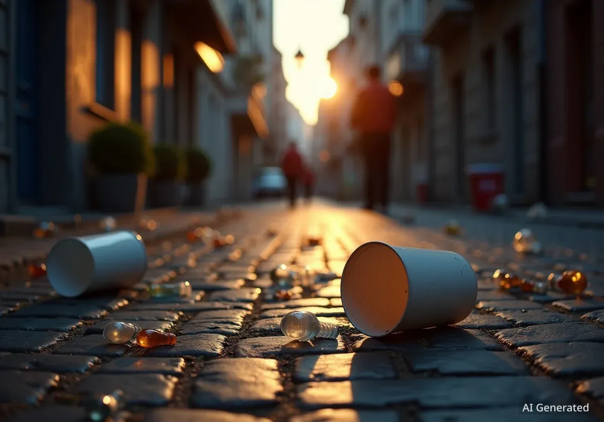 El 'botellón' se apodera de La Roqueta y agota a los vecinos