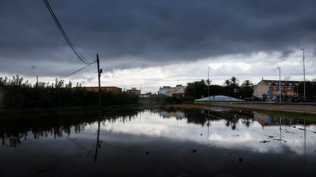 Aemet activa aviso amarillo por lluvias y granizo en Valencia