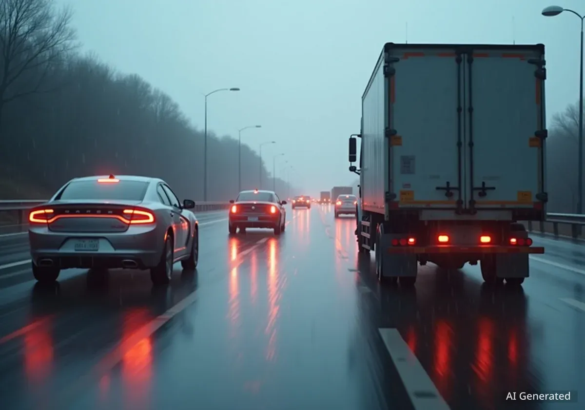 Lluvias intensas causan accidentes y atascos en los accesos a Valencia