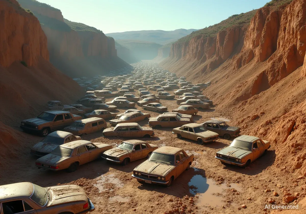 Coches de la DANA siguen abandonados en el barranco del Poyo