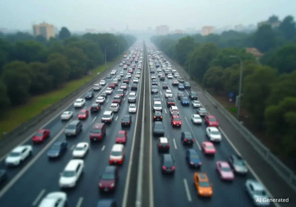 Accidente en CV-30 causa más de diez kilómetros de retenciones