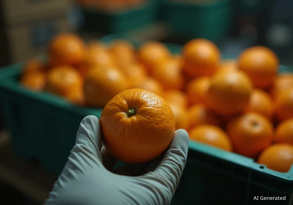 Detectan plagas en naranjas de Sudáfrica pese a tratamiento en frío