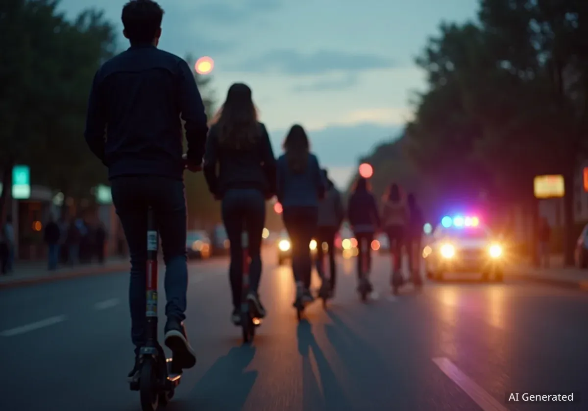 Jóvenes en patinete guían a la policía para detener a un acosador en Alboraia