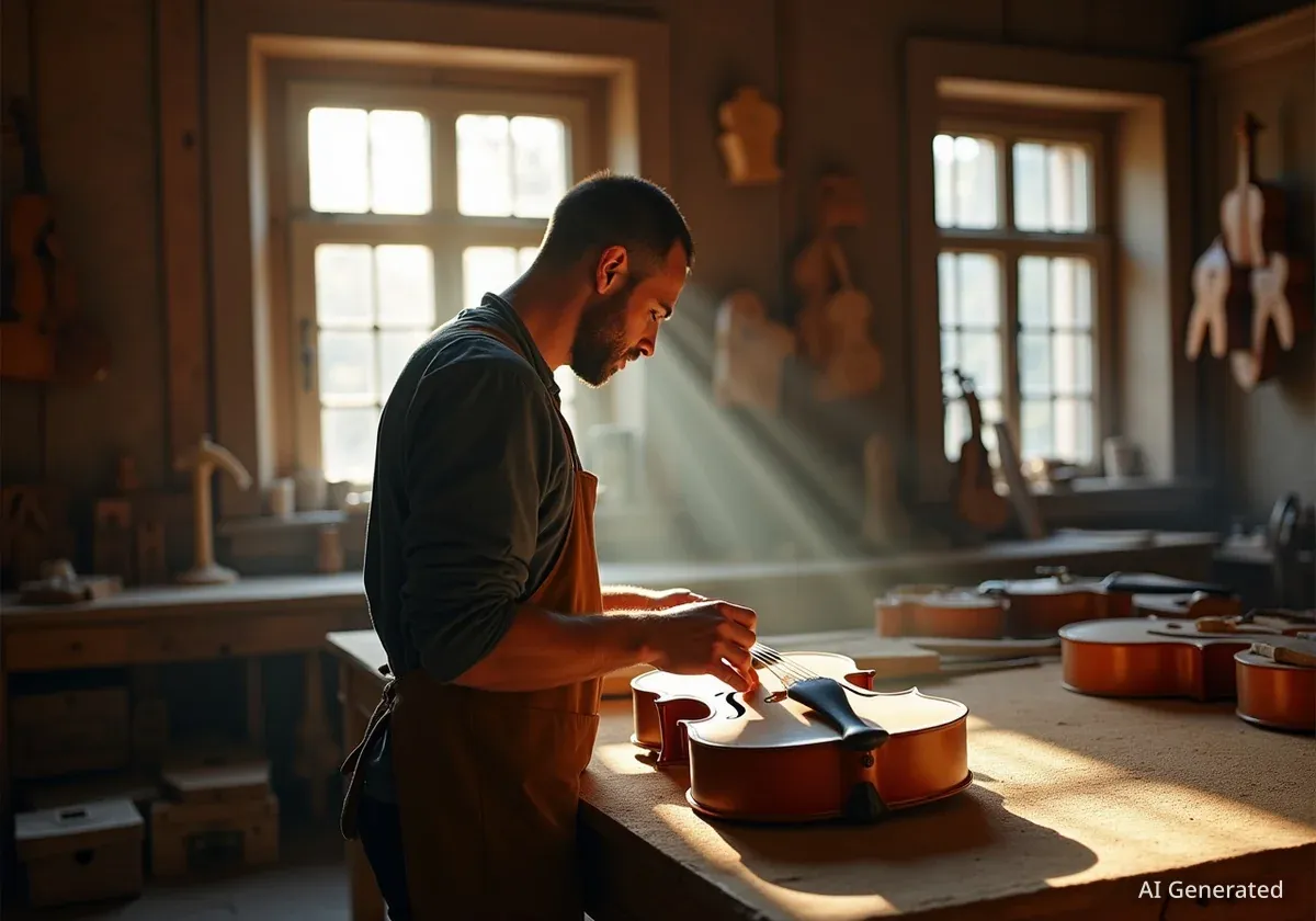 Un taller de lutieres de 1908 sobrevive en el centro de València