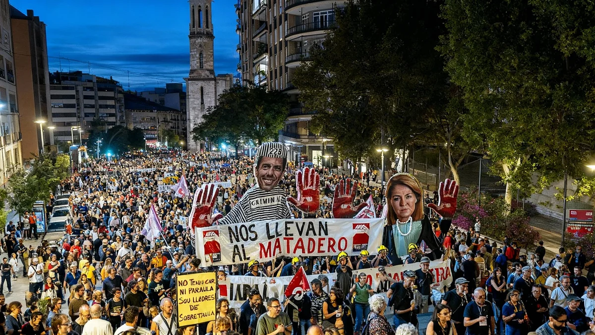Cambian el recorrido de la manifestación contra Mazón en Valencia
